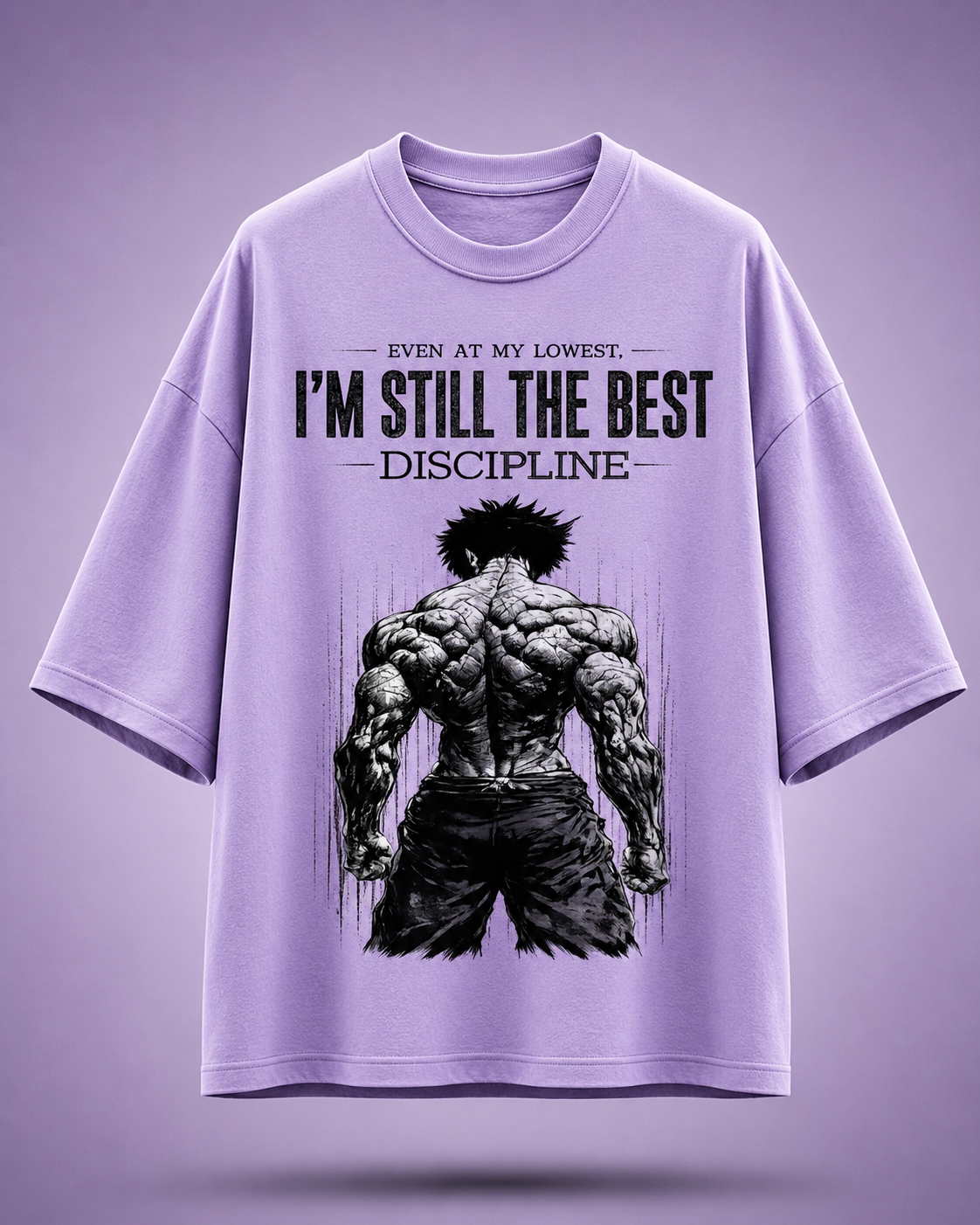 " When motivation fades, discipline takes over" crew tee