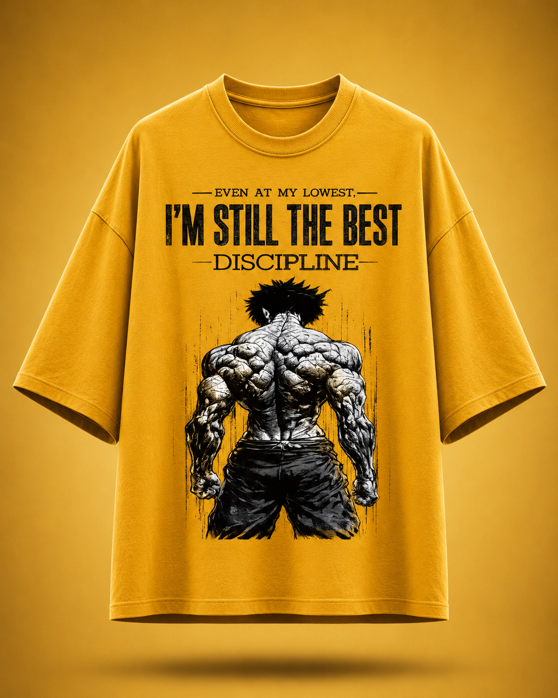 " When motivation fades, discipline takes over" crew tee