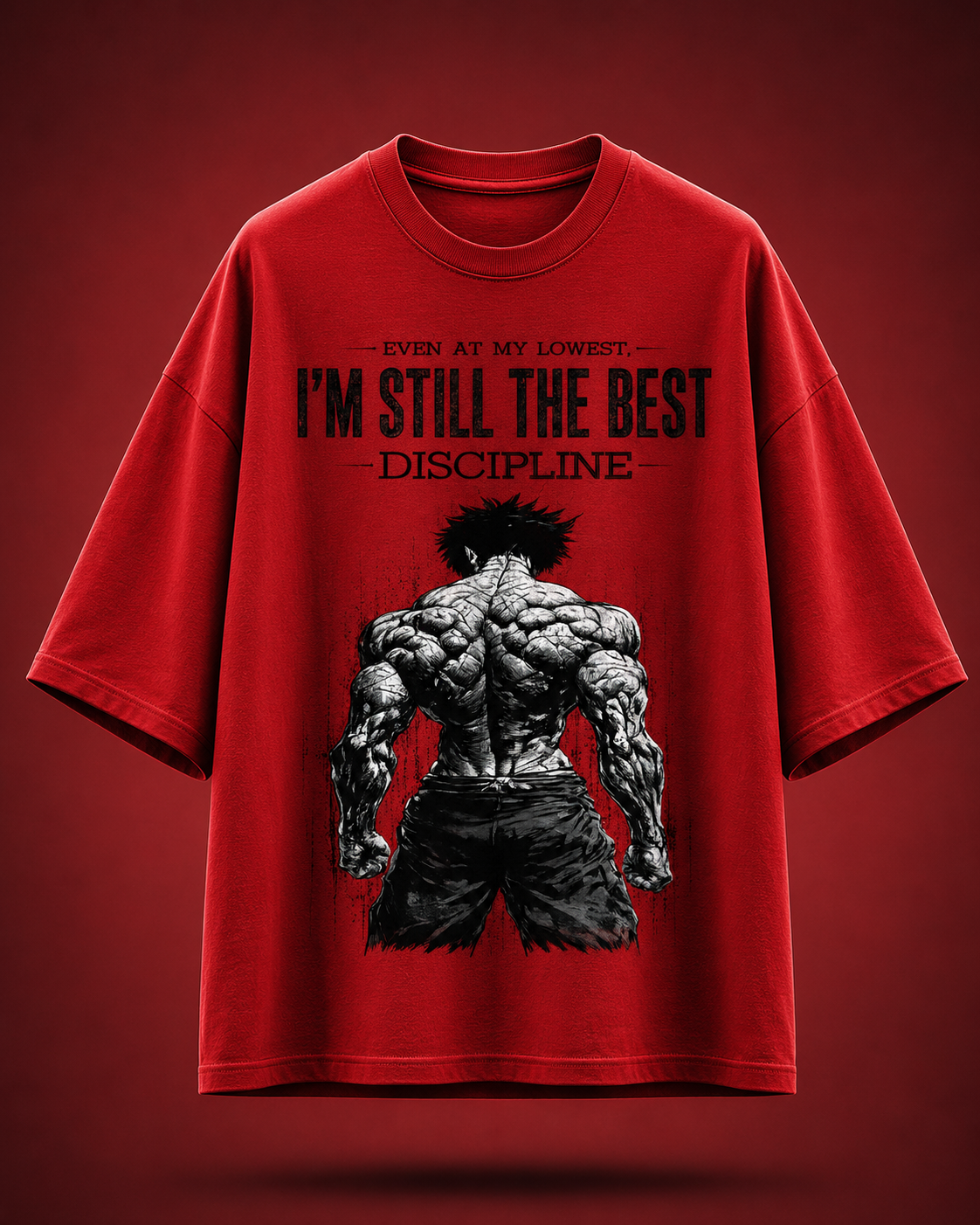 " When motivation fades, discipline takes over" crew tee