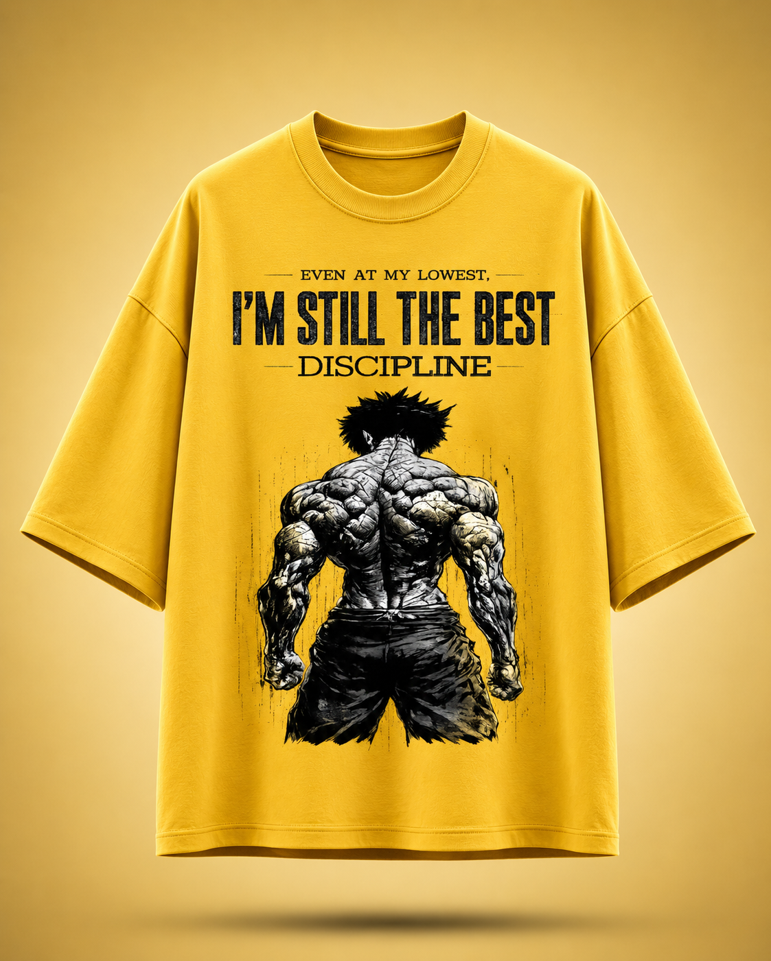 " When motivation fades, discipline takes over" crew tee