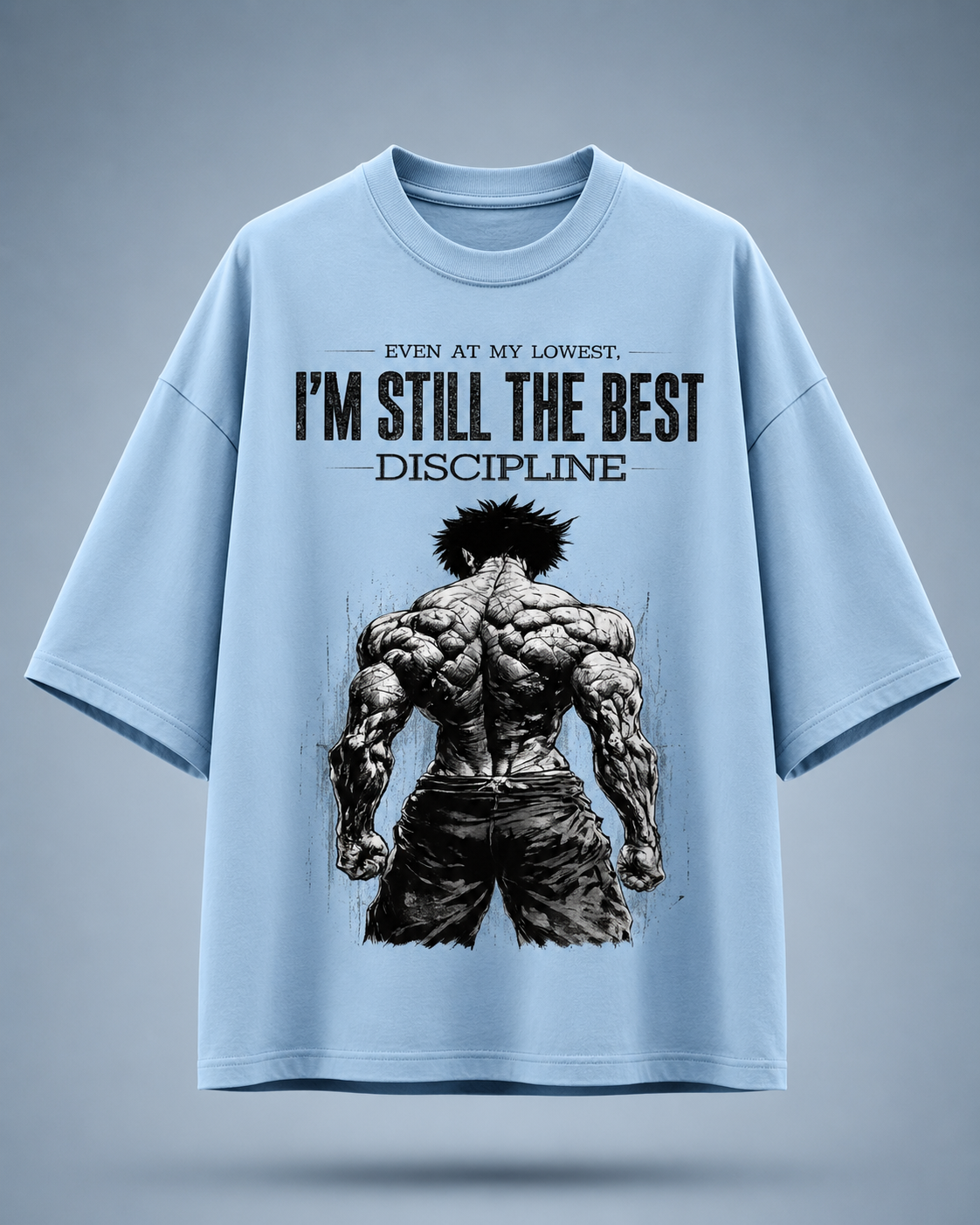 " When motivation fades, discipline takes over" crew tee