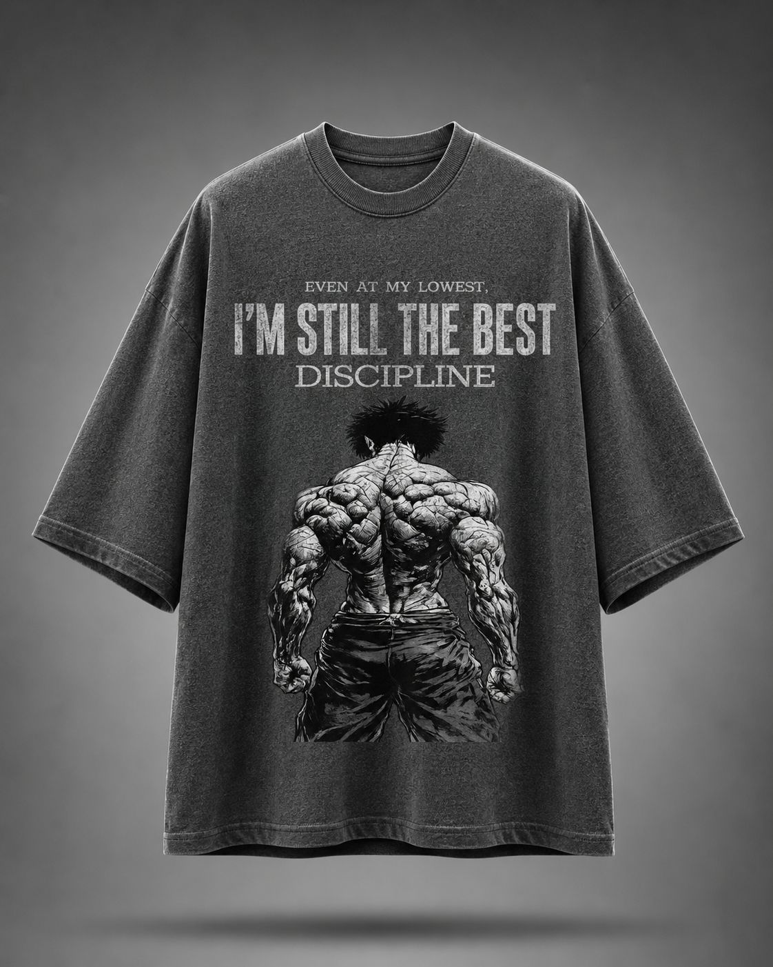 " When motivation fades, discipline takes over" crew tee