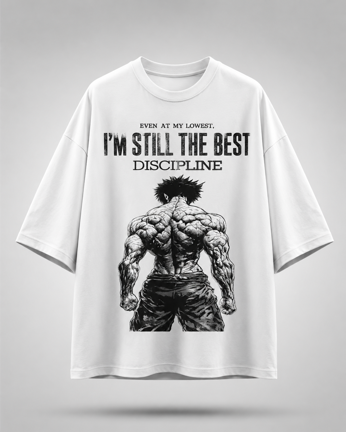 " When motivation fades, discipline takes over" crew tee