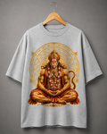 Mahavir Hanuman Mandala Art Men's Premium Cotton T-Shirt