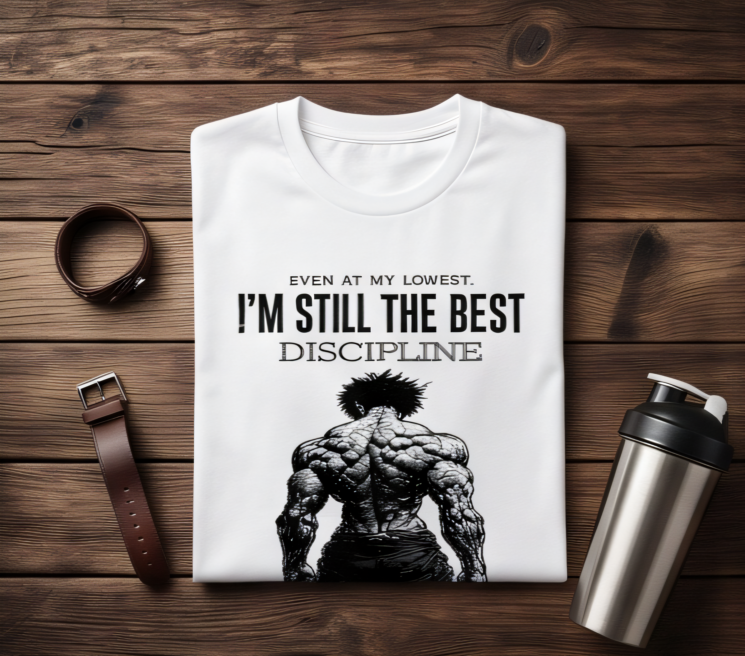 " When motivation fades, discipline takes over" crew tee