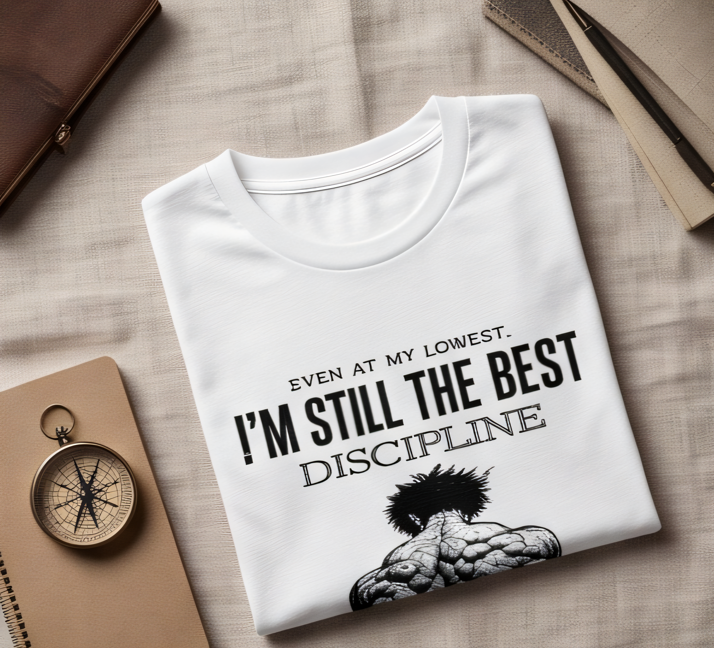 " When motivation fades, discipline takes over" crew tee