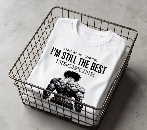 " When motivation fades, discipline takes over" crew tee