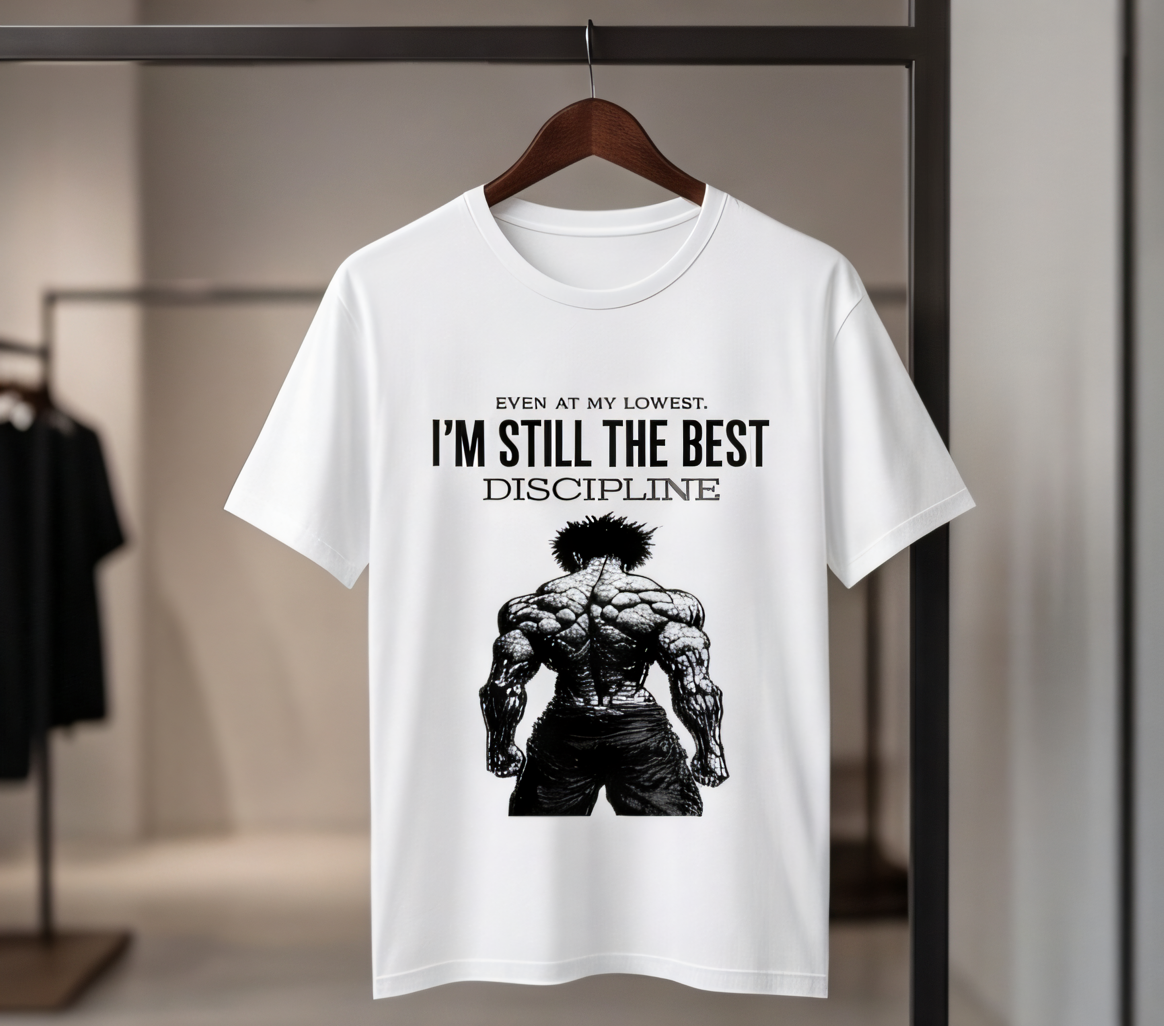 " When motivation fades, discipline takes over" crew tee