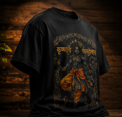 Ethereal Vasudev Blue Tee