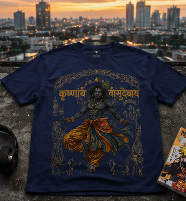 Ethereal Vasudev Blue Tee