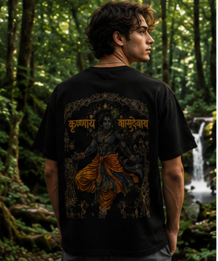 Ethereal Vasudev Blue Tee