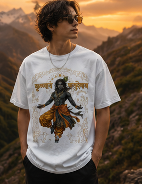 Ethereal Vasudev Blue Tee